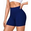 image:imageRoadbox Womens Biker Shorts 358 Volleyball Spandex Compression Shorts  High Waisted Tummy Control No Front Seam NonSeeThrough Quick Dry Moisture Wicking For Yoga Workout Gym 4Way StretchRoyal Blue