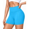 image:imageRoadbox Womens Biker Shorts 358 Volleyball Spandex Compression Shorts  High Waisted Tummy Control No Front Seam NonSeeThrough Quick Dry Moisture Wicking For Yoga Workout Gym 4Way StretchBlue