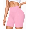 image:imageRoadbox Womens Biker Shorts 358 Volleyball Spandex Compression Shorts  High Waisted Tummy Control No Front Seam NonSeeThrough Quick Dry Moisture Wicking For Yoga Workout Gym 4Way StretchPink