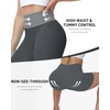 image:imageRoadbox Womens Biker Shorts 358 Volleyball Spandex Compression Shorts  High Waisted Tummy Control No Front Seam NonSeeThrough Quick Dry Moisture Wicking For Yoga Workout Gym 4Way StretchGray