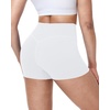 image:imageRoadbox Womens Biker Shorts 358 Volleyball Spandex Compression Shorts  High Waisted Tummy Control No Front Seam NonSeeThrough Quick Dry Moisture Wicking For Yoga Workout Gym 4Way StretchWhite