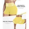image:imageRoadbox Womens Biker Shorts 358 Volleyball Spandex Compression Shorts  High Waisted Tummy Control No Front Seam NonSeeThrough Quick Dry Moisture Wicking For Yoga Workout Gym 4Way StretchYellow