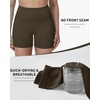 image:imageRoadbox Womens Biker Shorts 358 Volleyball Spandex Compression Shorts  High Waisted Tummy Control No Front Seam NonSeeThrough Quick Dry Moisture Wicking For Yoga Workout Gym 4Way StretchBrown