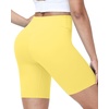 image:imageRoadbox Womens Biker Shorts 358 Volleyball Spandex Compression Shorts  High Waisted Tummy Control No Front Seam NonSeeThrough Quick Dry Moisture Wicking For Yoga Workout Gym 4Way StretchYellow