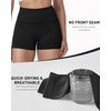 image:imageRoadbox Womens Biker Shorts 358 Volleyball Spandex Compression Shorts  High Waisted Tummy Control No Front Seam NonSeeThrough Quick Dry Moisture Wicking For Yoga Workout Gym 4Way StretchBlack