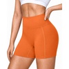 image:imageRoadbox Womens Biker Shorts 358 Volleyball Spandex Compression Shorts  High Waisted Tummy Control No Front Seam NonSeeThrough Quick Dry Moisture Wicking For Yoga Workout Gym 4Way StretchOrange