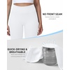 image:imageRoadbox Womens Biker Shorts 358 Volleyball Spandex Compression Shorts  High Waisted Tummy Control No Front Seam NonSeeThrough Quick Dry Moisture Wicking For Yoga Workout Gym 4Way StretchWhite