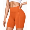 image:imageRoadbox Womens Biker Shorts 358 Volleyball Spandex Compression Shorts  High Waisted Tummy Control No Front Seam NonSeeThrough Quick Dry Moisture Wicking For Yoga Workout Gym 4Way StretchOrange