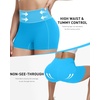 image:imageRoadbox Womens Biker Shorts 358 Volleyball Spandex Compression Shorts  High Waisted Tummy Control No Front Seam NonSeeThrough Quick Dry Moisture Wicking For Yoga Workout Gym 4Way StretchBlue