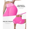 image:imageRoadbox Womens Biker Shorts 358 Volleyball Spandex Compression Shorts  High Waisted Tummy Control No Front Seam NonSeeThrough Quick Dry Moisture Wicking For Yoga Workout Gym 4Way StretchRose Pink