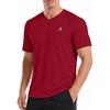 image:imageRoadbox Mens UPF 50 V Neck Swim Shirts Short Sleeve Rash Guard  UPF 50 sun protection Tagfree Vneck Quickdry comfort Lightweight 4way stretch For swimming hiking and beachRed
