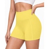 image:imageRoadbox Womens Biker Shorts 358 Volleyball Spandex Compression Shorts  High Waisted Tummy Control No Front Seam NonSeeThrough Quick Dry Moisture Wicking For Yoga Workout Gym 4Way StretchYellow