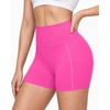 image:imageRoadbox Womens Biker Shorts 358 Volleyball Spandex Compression Shorts  High Waisted Tummy Control No Front Seam NonSeeThrough Quick Dry Moisture Wicking For Yoga Workout Gym 4Way StretchRose Pink