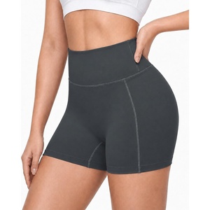 image:imageRoadbox Womens Biker Shorts 358 Volleyball Spandex Compression Shorts  High Waisted Tummy Control No Front Seam NonSeeThrough Quick Dry Moisture Wicking For Yoga Workout Gym 4Way StretchGray