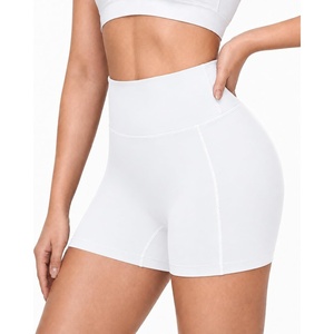 image:imageRoadbox Womens Biker Shorts 358 Volleyball Spandex Compression Shorts  High Waisted Tummy Control No Front Seam NonSeeThrough Quick Dry Moisture Wicking For Yoga Workout Gym 4Way StretchWhite