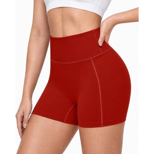 image:imageRoadbox Womens Biker Shorts 358 Volleyball Spandex Compression Shorts  High Waisted Tummy Control No Front Seam NonSeeThrough Quick Dry Moisture Wicking For Yoga Workout Gym 4Way StretchRed